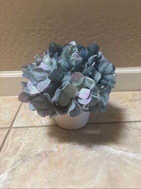 Ceramic vase and faux flowers new